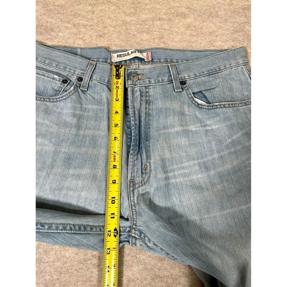Levis 501 Original Fit Jeans Men 36x36 Blue Denim Cotton Straight Leg Light Wash